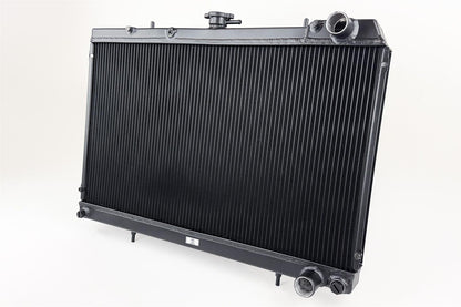 CSF 7229B black all-aluminum performance radiator for Nissan R32 Skyline GT-R, GTS, and GTE models