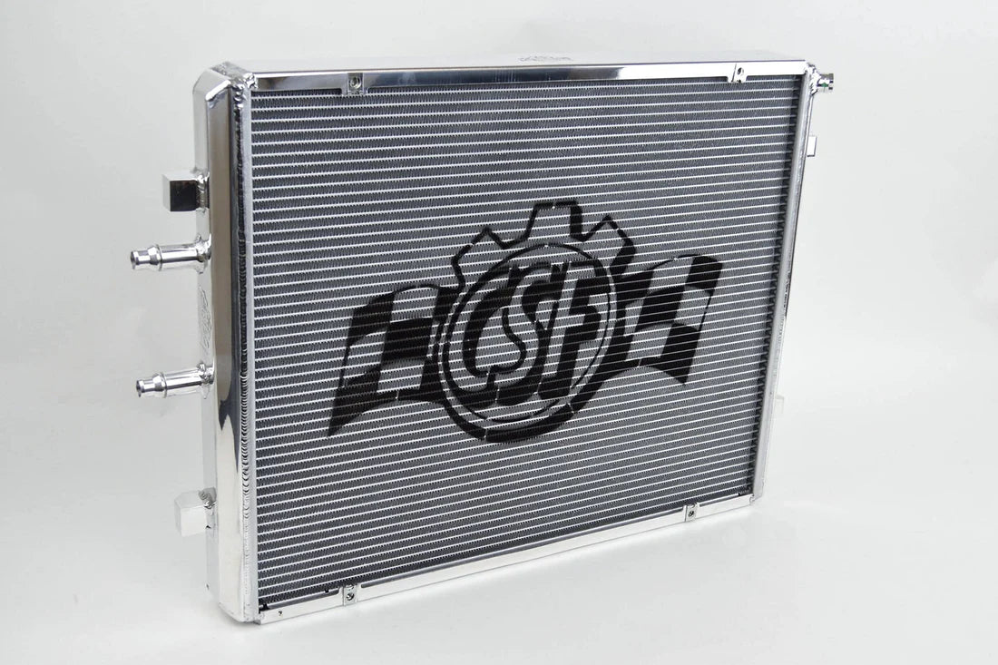 CSF 8075 polished dual-pass front mount heat exchanger for BMW F8X M3, M4, and M2