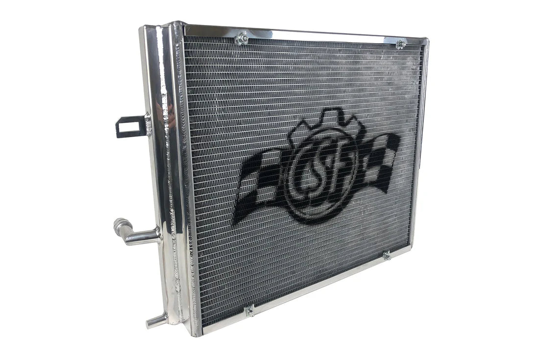 CSF 8131 silver triple-pass heat exchanger with rock guard for BMW B48 and B58 models