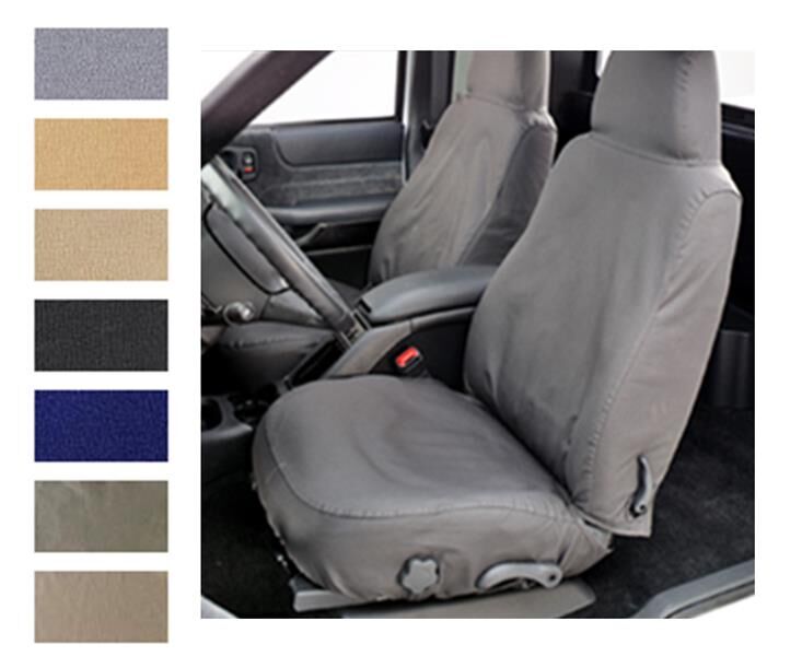 Covercraft 15-18 Ford F150 Polycotton SeatSaver Custom Second Row Seat Covers - Grey