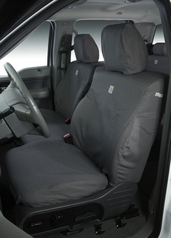 Covercraft 16-23 Toyota Tacoma Carhartt Super Dux SeatSaver Custom Front Row Seat Covers - Black