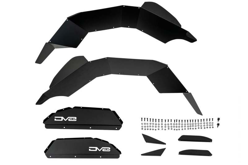 DV8 Offroad 20-24 Jeep Gladiator JT Rear Inner Fender Liners - Satin Black