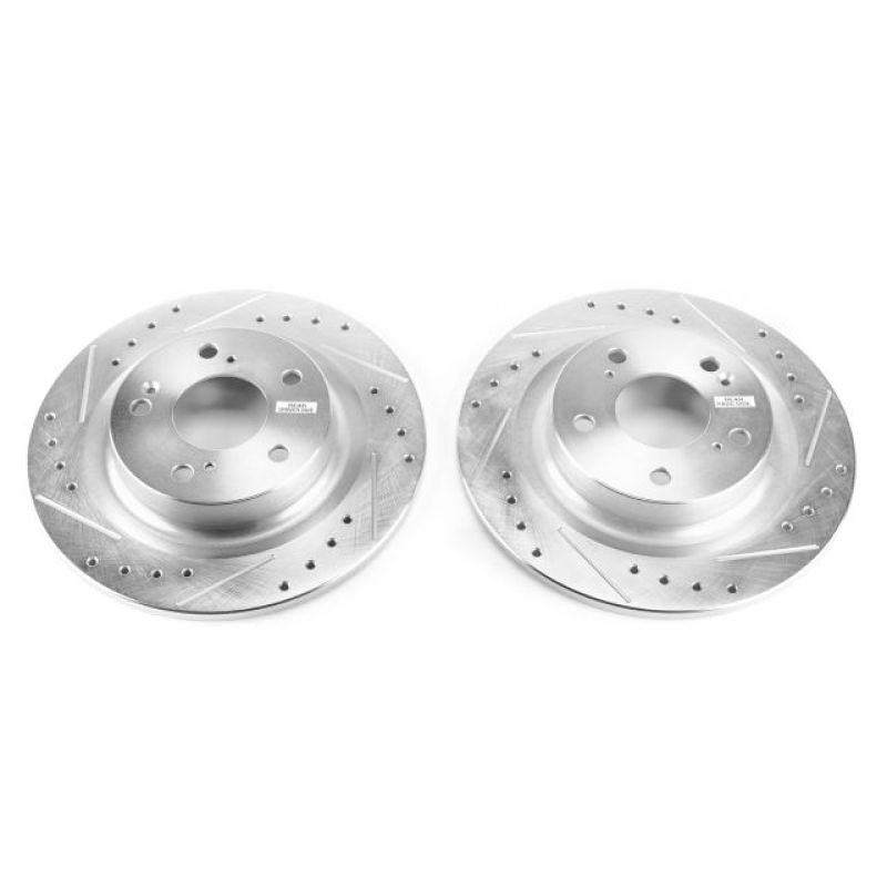 Power Stop 17-18 Honda Civic Rear Evolution Drilled & Slotted Rotors - Pair PowerStop