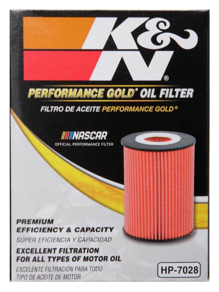 K&N Performance Oil Filter for 2010+ Mercedes Benz GLE350D 3.0L V6 DSL 2.75in OD x 3.625in H K&N Engineering