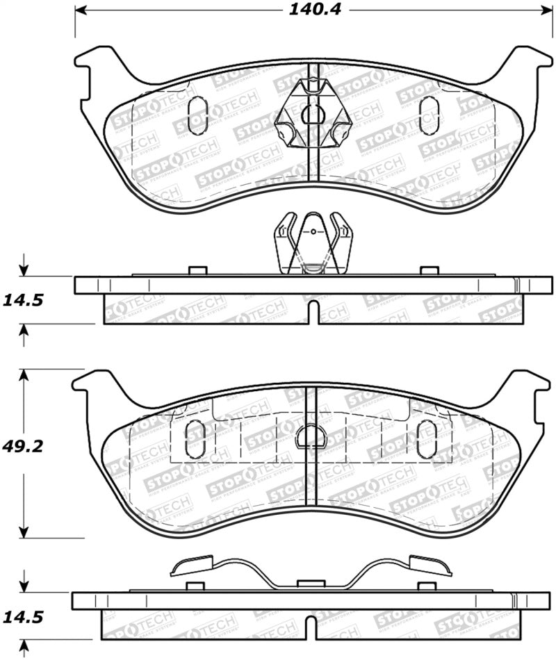 StopTech Street Disc Brake Pads - 305.08810