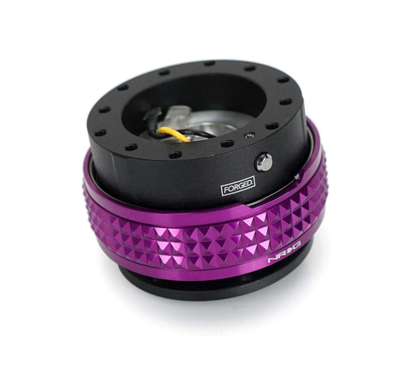 NRG Quick Release Kit - Pyramid Edition - Black Body / Purple Pyramid Ring - SRK-210BK-PP