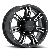 Load image into Gallery viewer, Raceline 840 Arsenal 16x6in / 8x165.1 BP / 0mm Offset / 4.90mm Bore - Black &amp; Machined Wheel