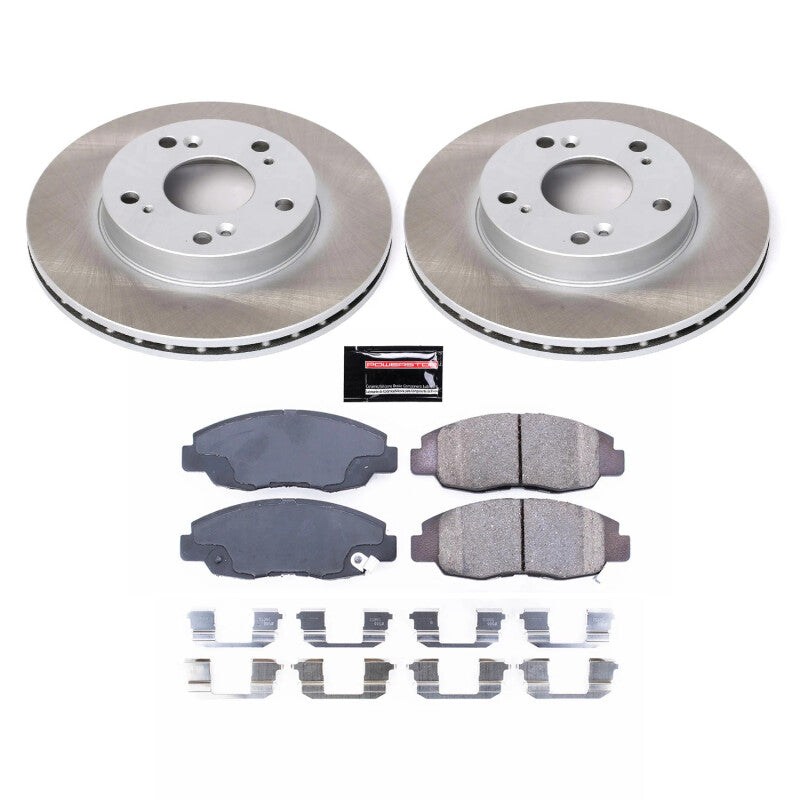 Power Stop 06-11 Honda Civic Front Semi-Coated Rotor Kit PowerStop