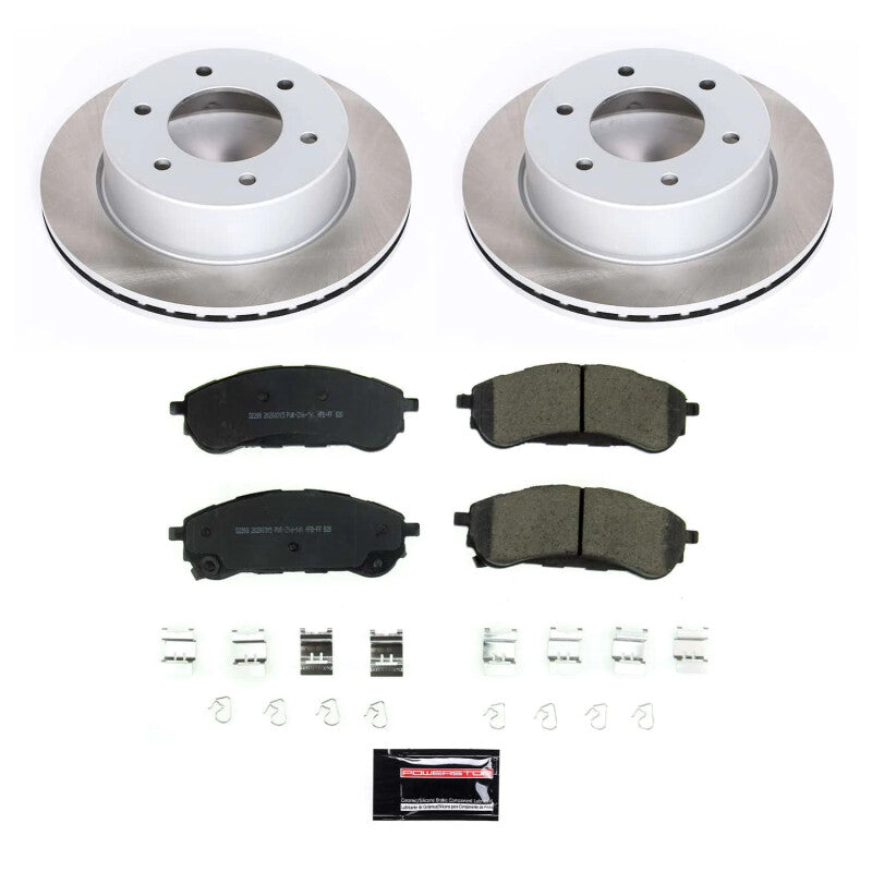 Power Stop 19-22 Ford Ranger Rear Semi-Coated Rotor Kit PowerStop