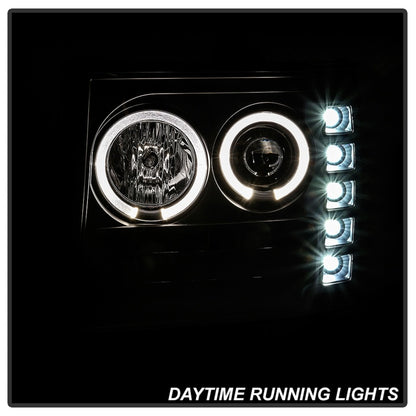 Spyder GMC Sierra 1500/GMC Sierra Denali 08-13 Projector LED Halo- LED All Blk PRO-YD-GS07-HL-BKV2 SPYDER