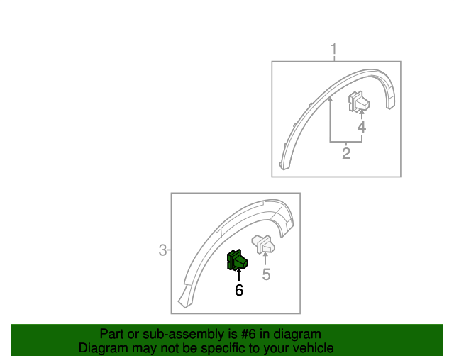 OEM VOLVO S90/V90 Cross Country/XC90 Side Molding Clip (30622764) X1