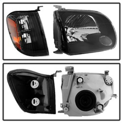 Xtune Toyota Tundra Double Cab 05-06 OEM Style Headlights & Corner Lights Black HD-JH-TTUN05-AM-BK SPYDER