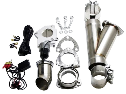 Granatelli 3.5in Stainless Steel Electronic Exhaust Cutout w/Slip Fit/Band Clamp Granatelli Motor Sports