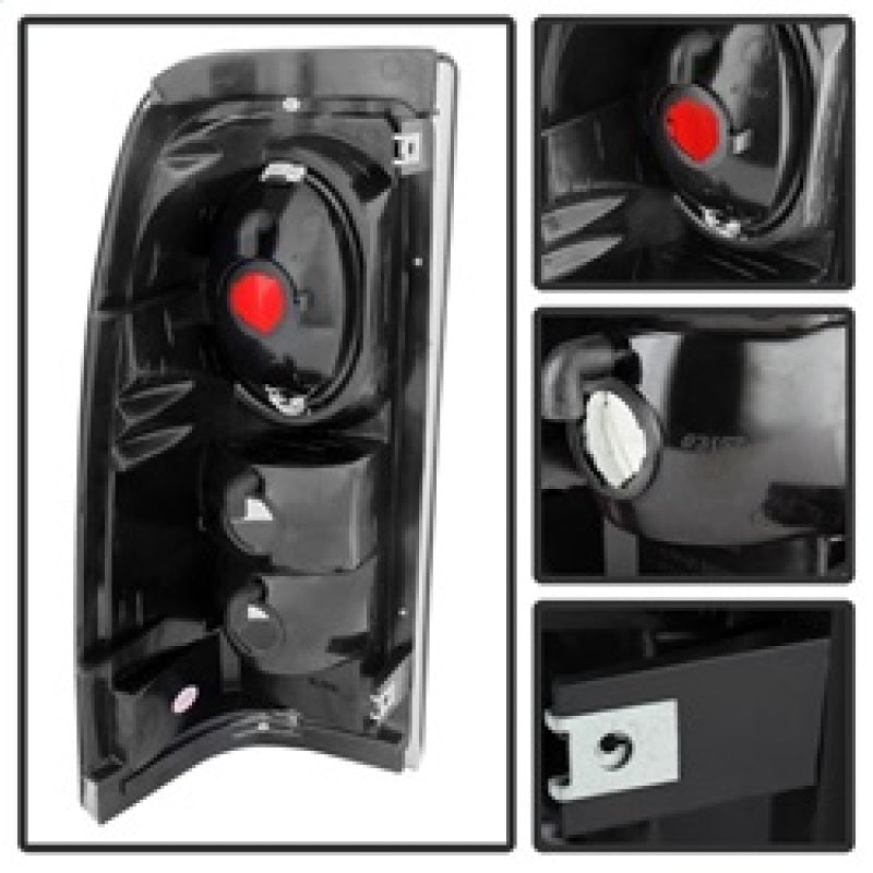 Spyder Chevy Silverado 1500 99-02 (Not Fit Stepside) Euro Style Tail Lights Blk Smke ALT-YD-CS99-BSM SPYDER
