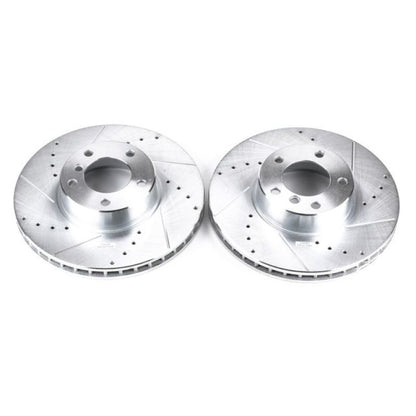 Power Stop 01-03 BMW 530i Front Evolution Drilled & Slotted Rotors - Pair PowerStop