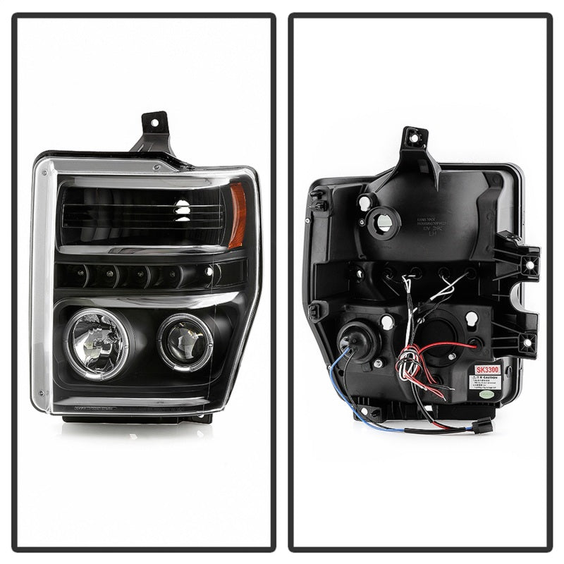 Spyder Signature Ford F250/350/450 Super Duty 08-10 Projector Headlights (PRO-YD-FS08-HL-BKV2) SPYDER