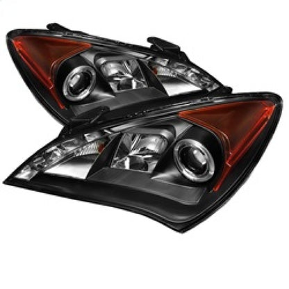 Spyder Hyundai Genesis 10-12 Projector Halogen Model- LED Halo DRL Blk PRO-YD-HYGEN09-DRL-BK SPYDER