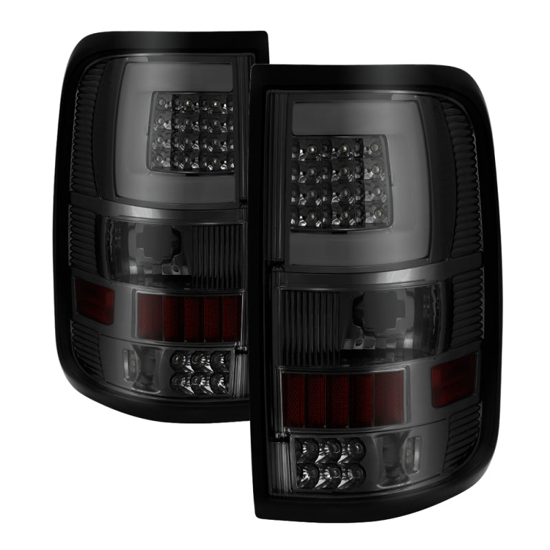 xTune 04-08 Ford F150 Styleside V3 LED Tail Lights - Smoke (ALT-ON-FF15004G3LB-LBLED-SM) SPYDER