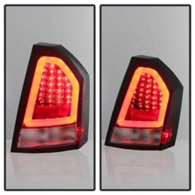 Spyder Chrysler 300C 08-10 V2 Light Bar LED Tail Lights - Red Clear ALT-YD-C308V2-LED-RC SPYDER