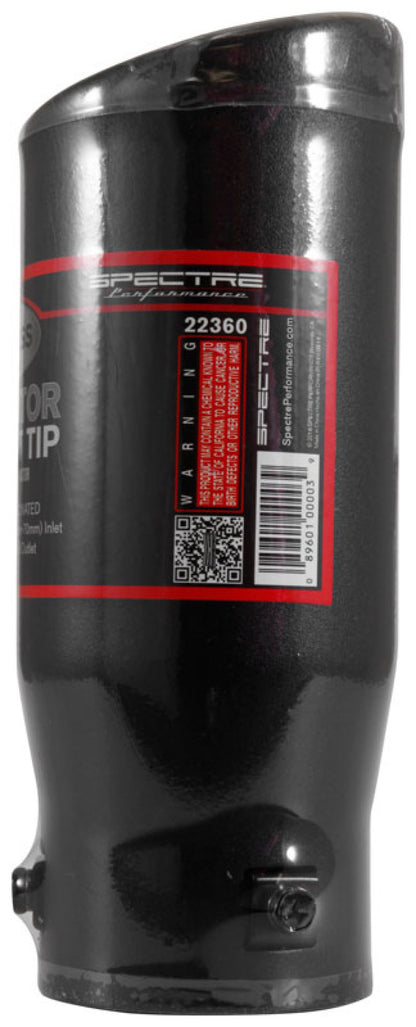 Spectre Exhaust Tip 3-1/2in. OD / Slant - Black Spectre