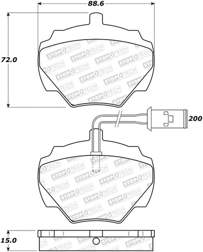 StopTech Premium Ceramic Front Brake Pads - 308.05180 Stoptech