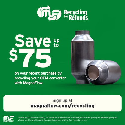 MagnaFlow California Grade CARB Compliant Universal Catalytic Converter 2.50 CA 4in Spun Magnaflow