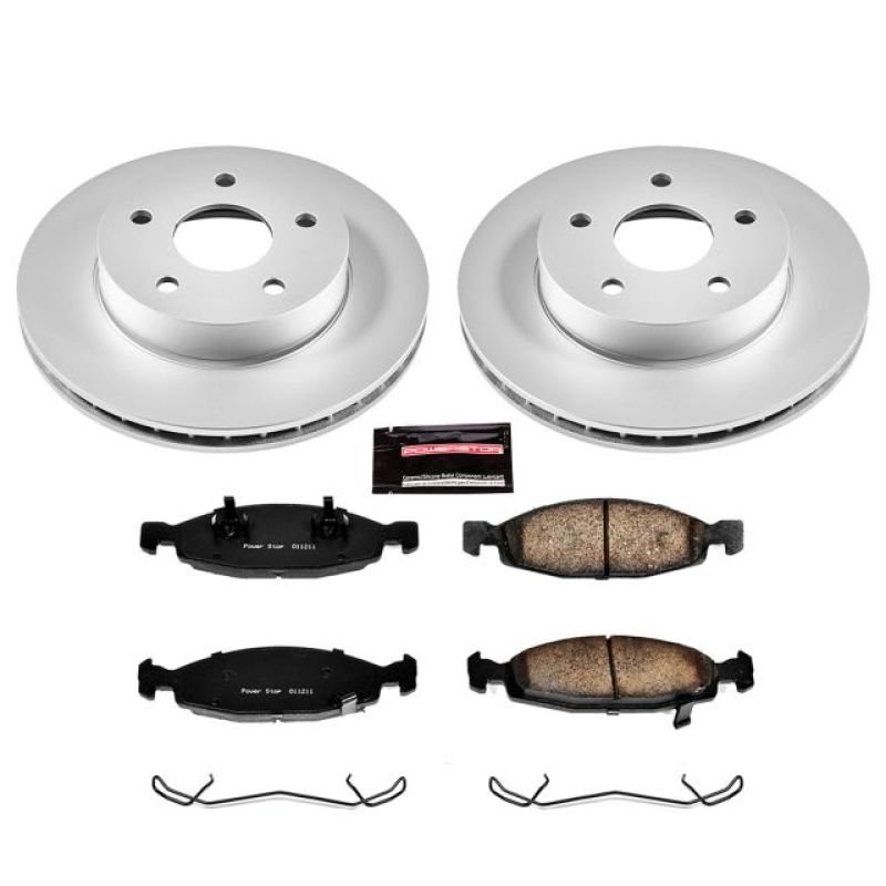 Power Stop 99-02 Jeep Grand Cherokee Front Z17 Evolution Geomet Coated Brake Kit PowerStop
