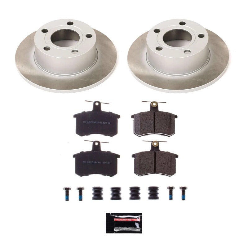 Power Stop 95-98 Audi A6 Quattro Rear Semi-Coated Rotor Kit PowerStop