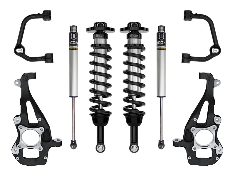 ICON 3.5-4.5in Stage 1 Tubular UCA Suspension System for 2021-2024 Ford F-150 4WD - K93141T