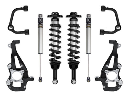 ICON 3.5-4.5in Stage 1 Tubular UCA Suspension System for 2021-2024 Ford F-150 4WD - K93141T