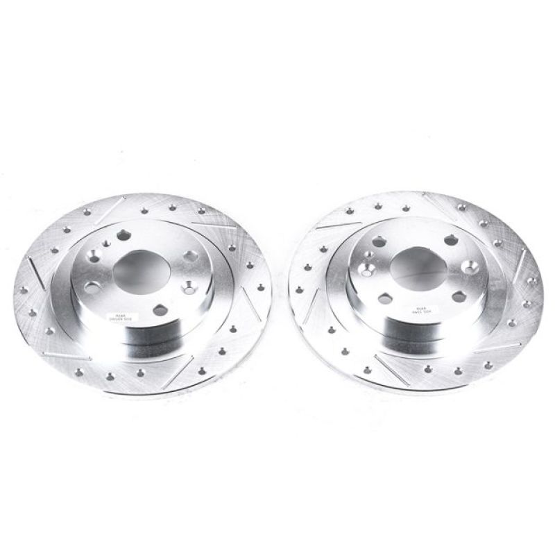 Power Stop 91-03 Ford Escort Rear Evolution Drilled & Slotted Rotors - Pair PowerStop