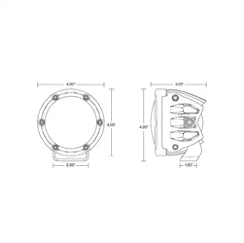 Rigid Industries 360-Series 4in SAE Fog w/ Amber PRO Lens - White (Pair) Rigid Industries