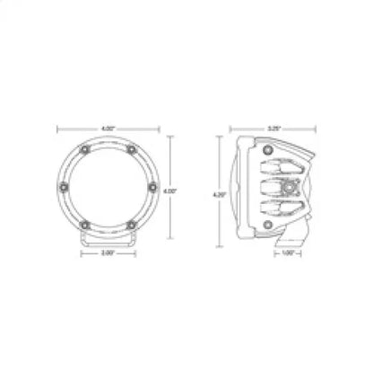 Rigid Industries 360-Series 4in SAE Fog w/ Amber PRO Lens - White (Pair) Rigid Industries