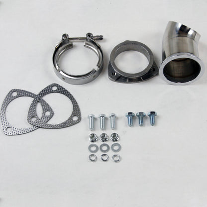 Granatelli 3.0in 304SS Turn Down w/V-Band & Gaskets Granatelli Motor Sports