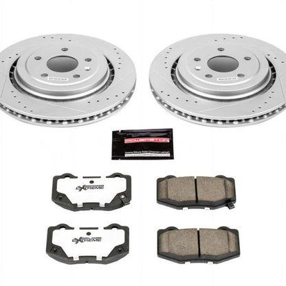 Power Stop 14-19 Chevrolet Corvette Rear Z26 Street Warrior Brake Kit PowerStop