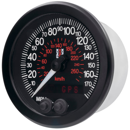 Autometer Stack Instruments 88mm 0-180 MPH 290 KM/H GPS Speedometer - Black ST3803