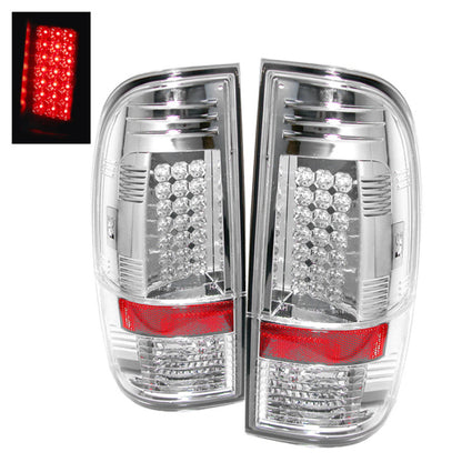 Spyder Ford Super Duty 08-15 LED Tail Lights Chrome ALT-YD-FS07-LED-C SPYDER
