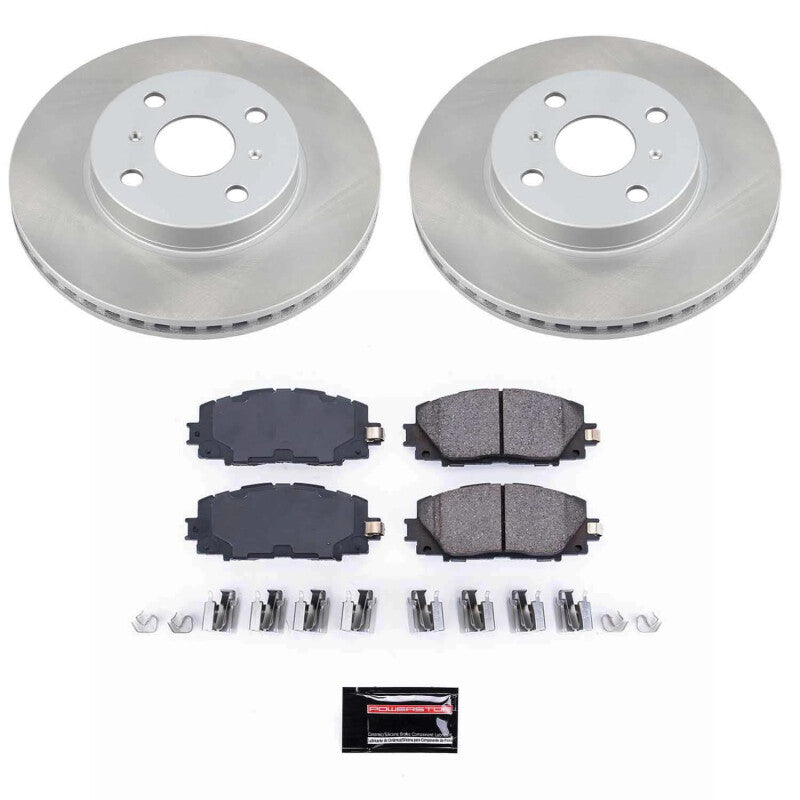 Power Stop 07-18 Toyota Yaris Front Semi-Coated Rotor Kit PowerStop