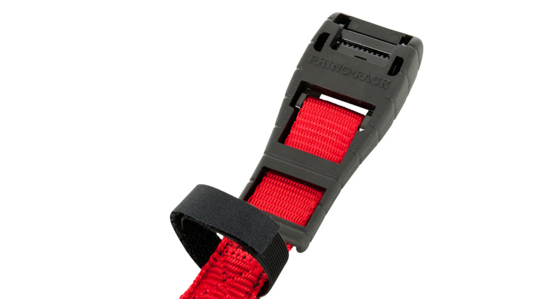 Rhino-Rack Rapid Tie Down Straps w/Buckle Protector - 4.5m/15ft - Pair - Red