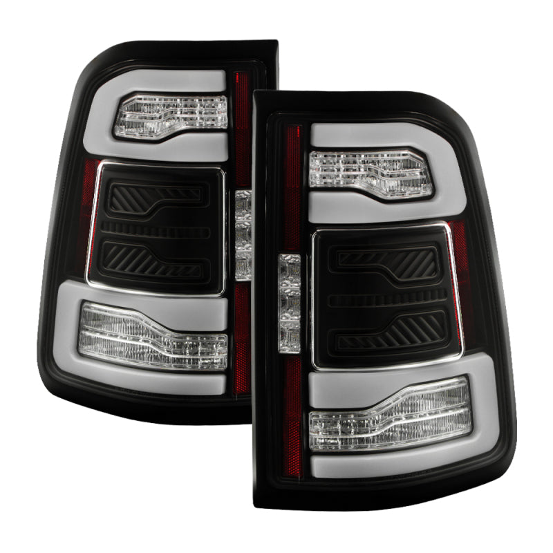 Spyder Dodge RAM 1500 19-21 Factory LED Model LED Tail Lights - Red Clear ALT-YD-DR19LED-SEQ-BK SPYDER