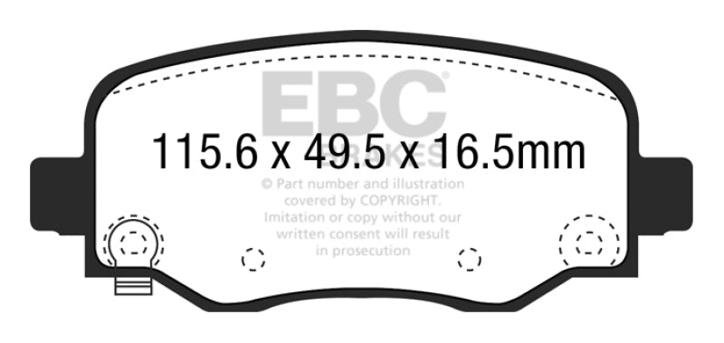 EBC YellowStuff Rear Brake Pads - DP43031R EBC