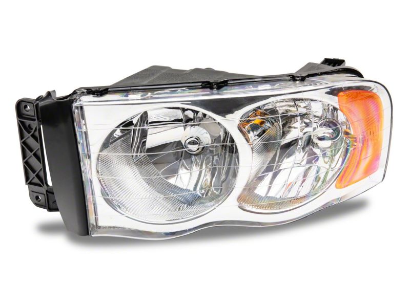 Raxiom 02-05 Dodge RAM 1500 Axial Series OEM Style Rep Headlights- Chrome Housing (Clear Lens)