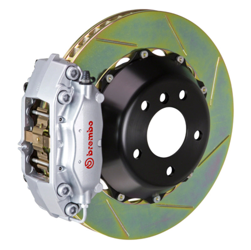 Brembo 07-08 G35/G35S Sedan Rr GT BBK 4Pis Cast 345x28 2pc Rotor Slotted Type1-Silver Brembo