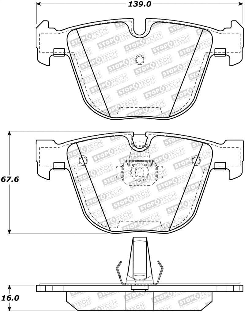 StopTech Premium Ceramic Brake Pads - 308.09193 Stoptech