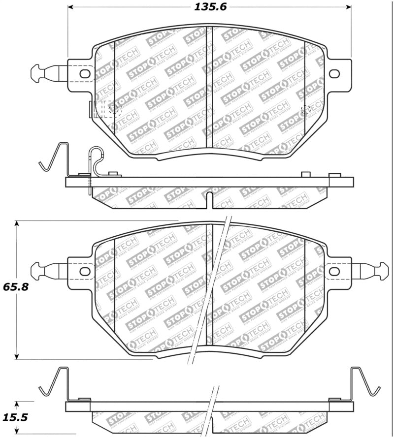 StopTech Street Disc Brake Pads - 305.09690 Stoptech