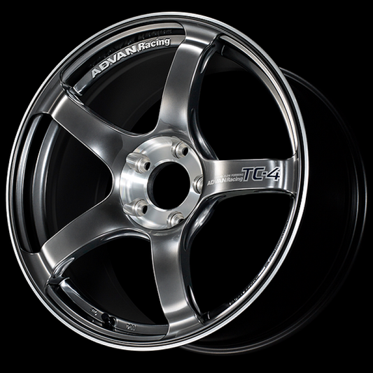 ADVAN Racing TC-4 SE 17x8 +45 5x114.3 Wheel - Hyper Black & Diamond Cut - YADS7G45EHBF