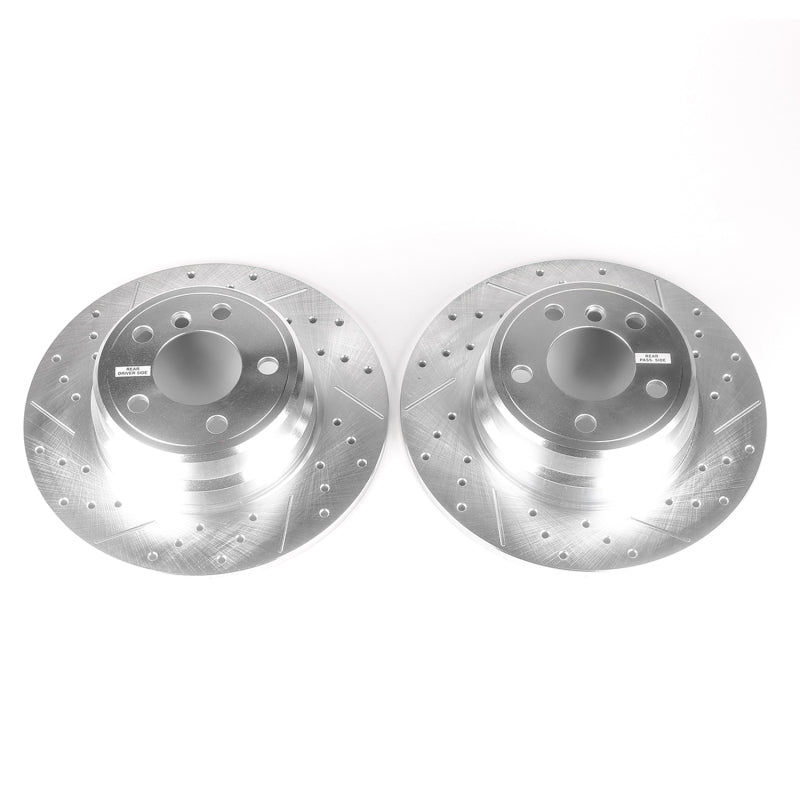Power Stop 00-06 BMW X5 Rear Evolution Drilled & Slotted Rotors - Pair PowerStop