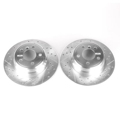 Power Stop 00-06 BMW X5 Rear Evolution Drilled & Slotted Rotors - Pair PowerStop