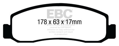 EBC Extra Duty Front Brake Pads - ED91898 EBC