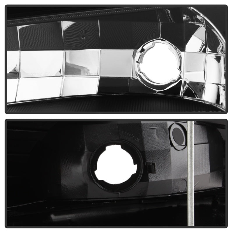 xTune 02-06 Chevy Avalanche w/Cladding OEM Bumper Light & Headlights - (BLACK) (HD-JH-CAVA02-SET-BK) SPYDER